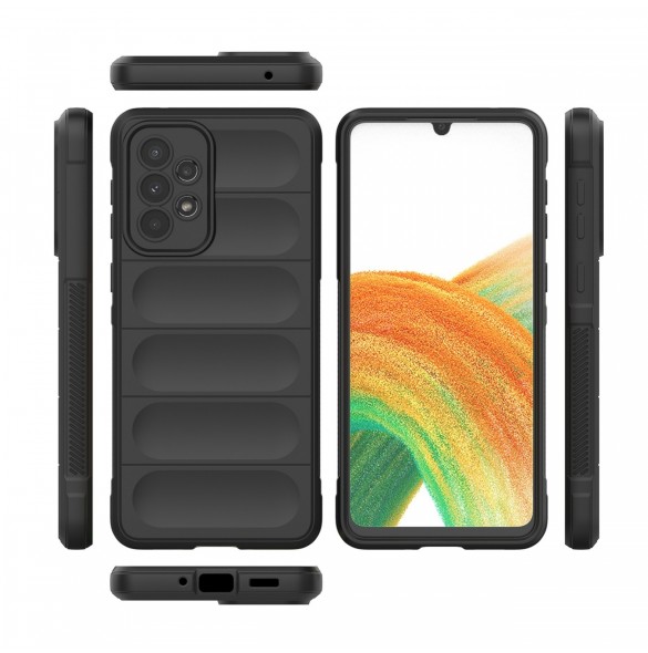Magic Shield Fodral till Samsung Galaxy A33 5G flexibelt pansarskal mörkblått
