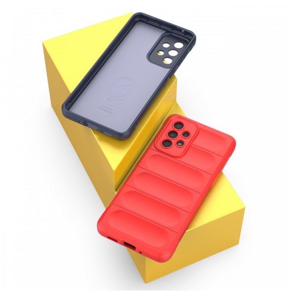 Magic Shield Fodral till Samsung Galaxy A33 5G flexibelt pansarskal mörkblått