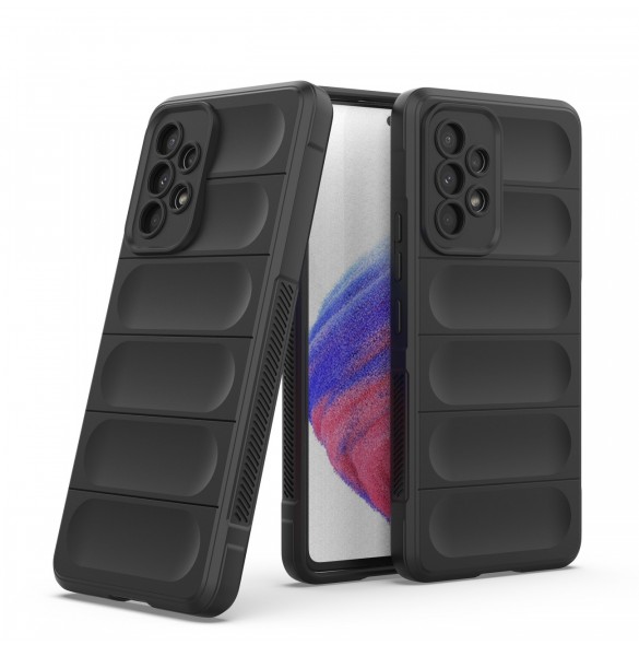 Magic Shield Fodral till Samsung Galaxy A53 5G flexibelt pansarskal svart