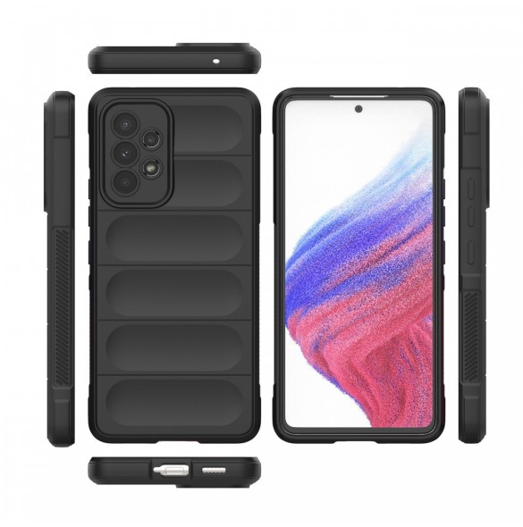 Magic Shield Fodral till Samsung Galaxy A53 5G flexibelt pansarskal svart
