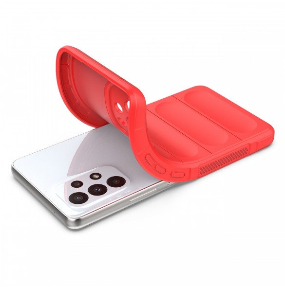 Magic Shield Fodral till Samsung Galaxy A53 5G flexibelt pansarskal rött
