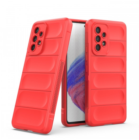Magic Shield Fodral till Samsung Galaxy A53 5G flexibelt pansarskal rött