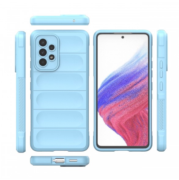 Magic Shield Fodral för Samsung Galaxy A53 5G flexibelt pansarskal ljusblått