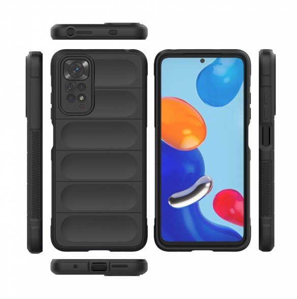 Magic Shield Case fodral för Xiaomi Redmi Note 11 flexibelt pansarskydd svart