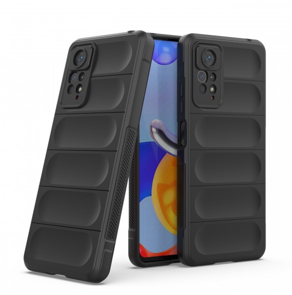 Magic Shield Case-fodral till Xiaomi Redmi Note 11 Pro flexibelt pansarskydd mörkblått