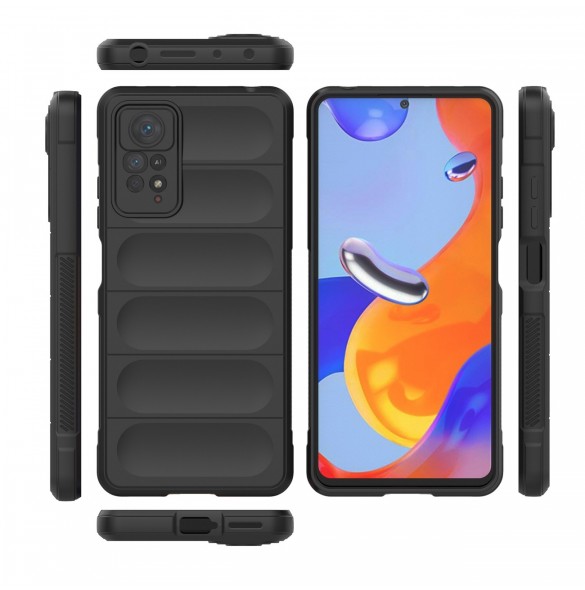 Magic Shield Case-fodral till Xiaomi Redmi Note 11 Pro flexibelt pansarskydd mörkblått