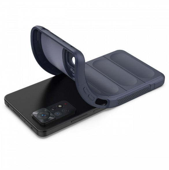 Magic Shield Case-fodral till Xiaomi Redmi Note 11 Pro flexibelt pansarskydd mörkblått