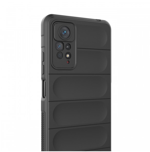 Magic Shield Case-fodral till Xiaomi Redmi Note 11 Pro flexibelt pansarskydd mörkblått