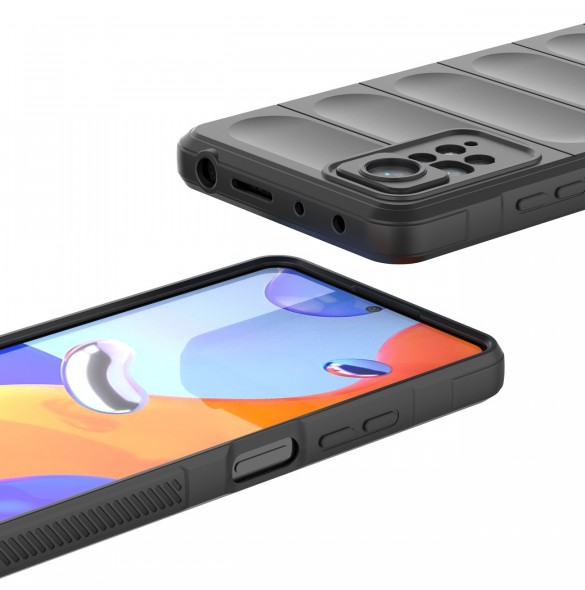 Magic Shield Case-fodral till Xiaomi Redmi Note 11 Pro flexibelt pansarskydd mörkblått