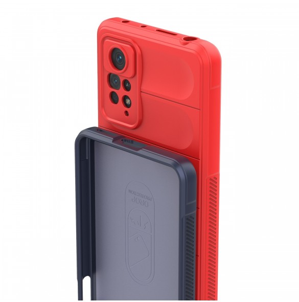 Magic Shield Case-fodral till Xiaomi Redmi Note 11 Pro flexibelt pansarskydd mörkblått