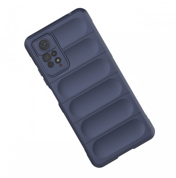 Magic Shield Case-fodral till Xiaomi Redmi Note 11 Pro flexibelt pansarskydd mörkblått