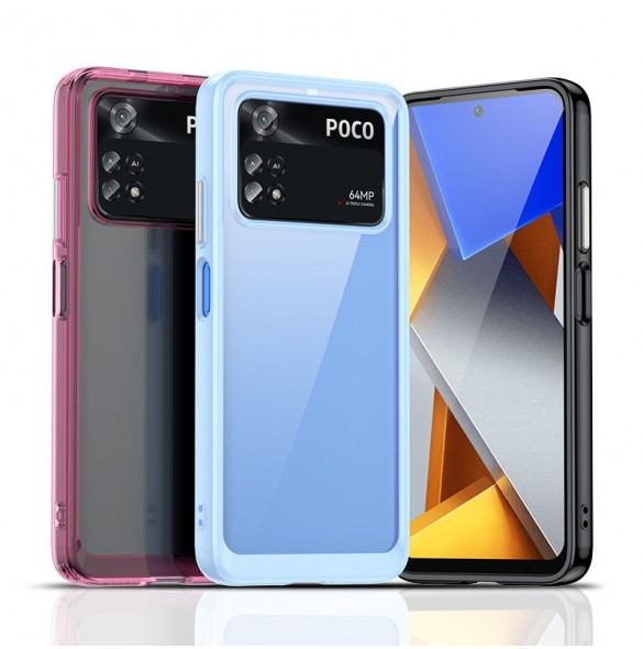 Outer Space Case för Xiaomi Poco M4 Pro-fodral med en flexibel ram svart