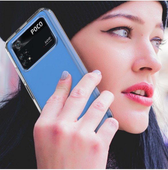 Outer Space Case för Xiaomi Poco M4 Pro-fodral med en flexibel ram svart