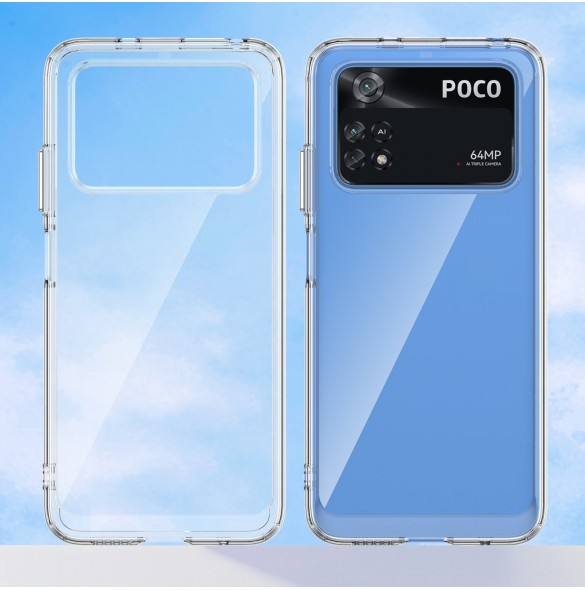 Outer Space Case för Xiaomi Poco M4 Pro-fodral med en flexibel ram svart