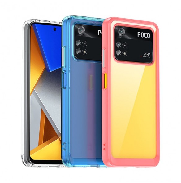 Outer Space Case för Xiaomi Poco M4 Pro-fodral med en flexibel ram blå