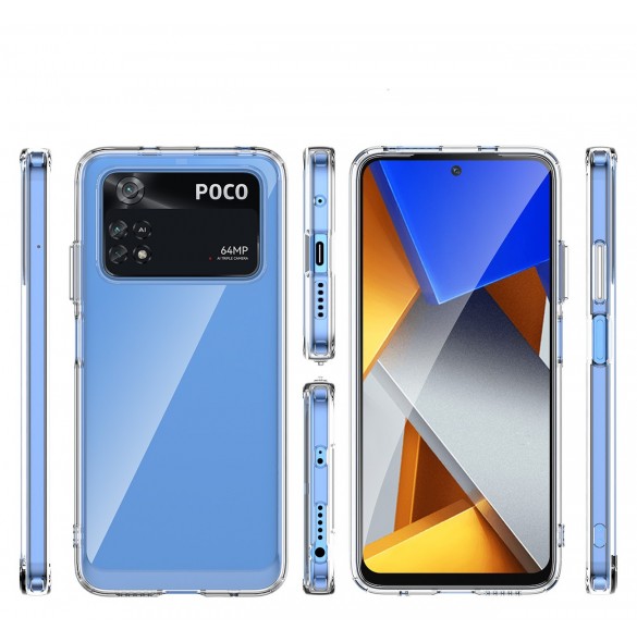 Outer Space Case för Xiaomi Poco M4 Pro-fodral med en flexibel ram blå