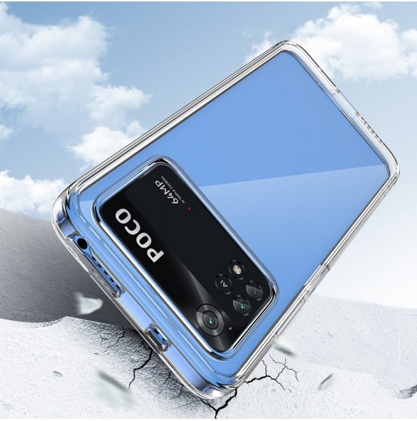 Outer Space Case för Xiaomi Poco M4 Pro-fodral med en flexibel ram blå