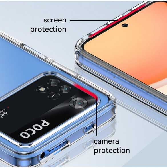 Outer Space Case för Xiaomi Poco M4 Pro-fodral med en flexibel ram blå