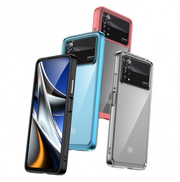 Outer Space Fodral för Xiaomi Poco X4 Pro 5G skal med en flexibel ram svart