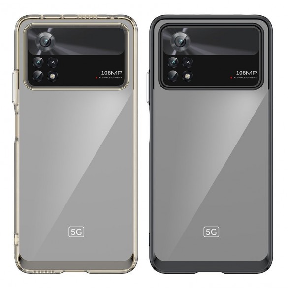 Outer Space Fodral för Xiaomi Poco X4 Pro 5G skal med en flexibel ram svart