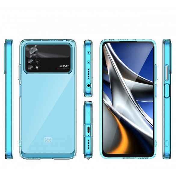 Outer Space Fodral för Xiaomi Poco X4 Pro 5G skal med en flexibel ram svart