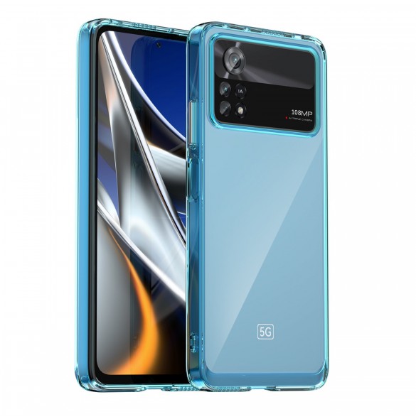 Outer Space Fodral för Xiaomi Poco X4 Pro 5G skal med en flexibel ram svart