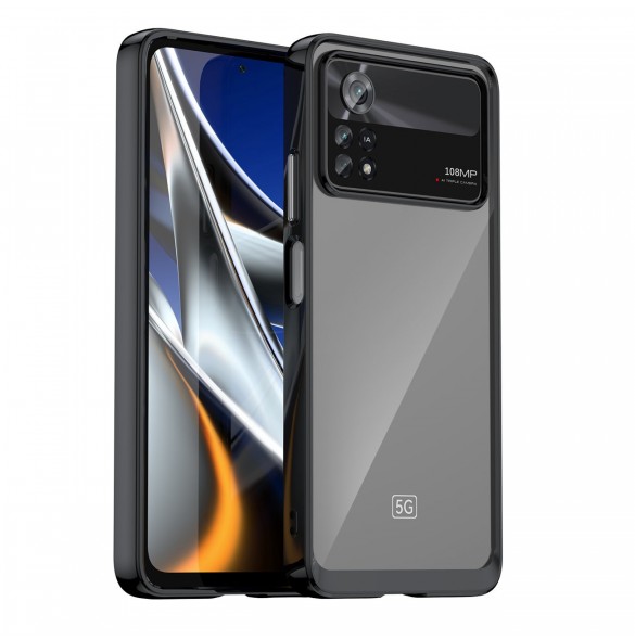 Outer Space Fodral för Xiaomi Poco X4 Pro 5G skal med en flexibel ram svart