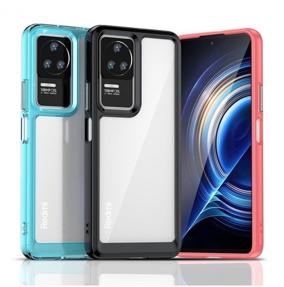 Outer Space Case för Xiaomi Poco F4 5G-fodral med en flexibel ram blå