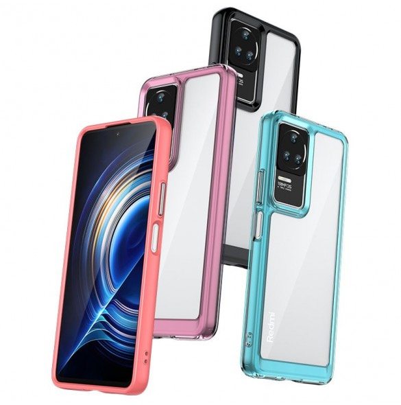 Outer Space Case för Xiaomi Poco F4 5G-fodral med en flexibel ram blå