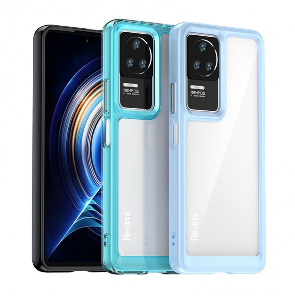 Outer Space Case för Xiaomi Poco F4 5G-fodral med en flexibel ram blå