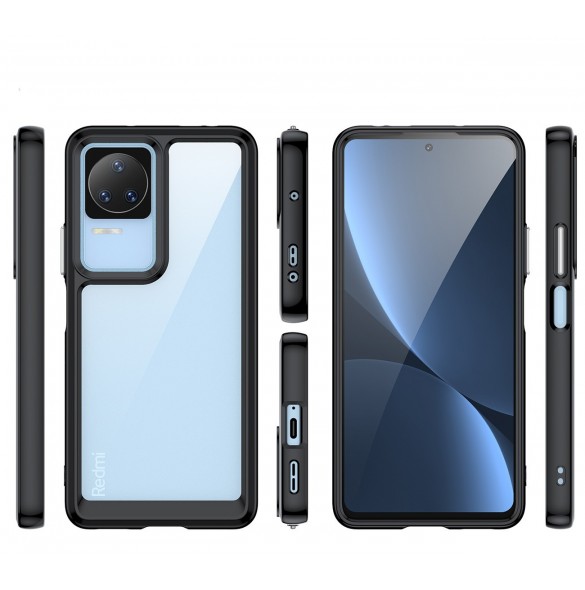 Outer Space Case för Xiaomi Poco F4 5G-fodral med en flexibel ram blå