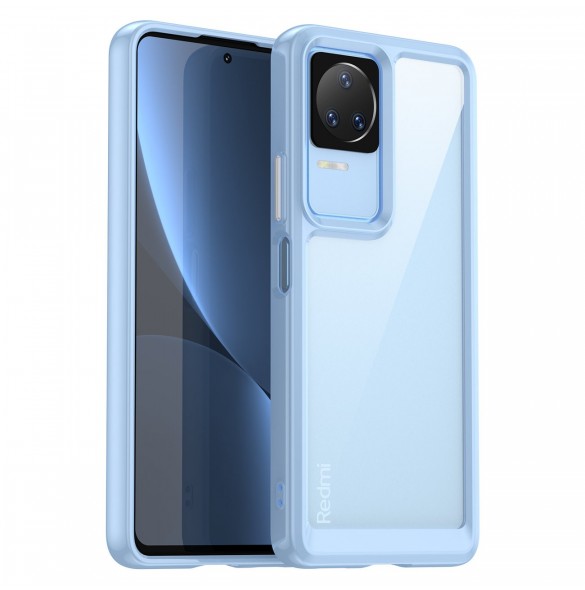 Outer Space Case för Xiaomi Poco F4 5G-fodral med en flexibel ram blå