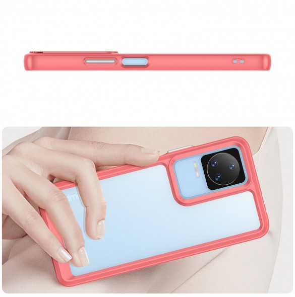 Outer Space Case Xiaomi Poco F4 5G skal med en flexibel ram röd