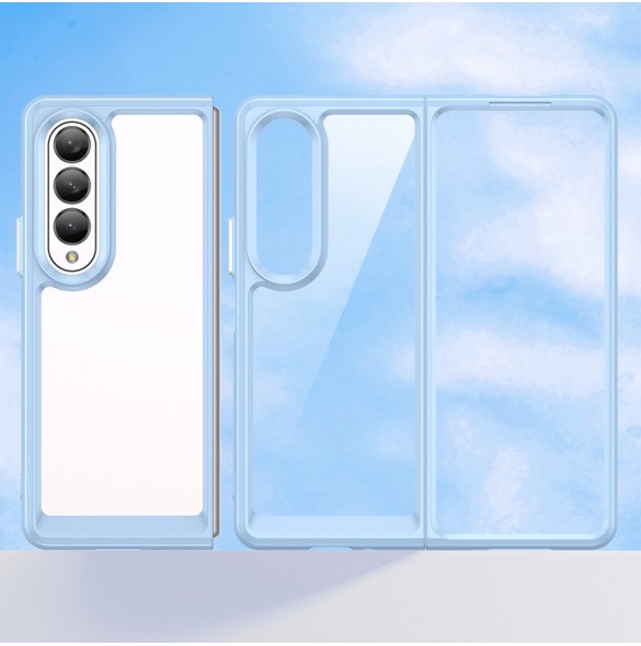 Outer Space Fodral för Samsung Galaxy Z Fold 3 skal med en flexibel ram blå