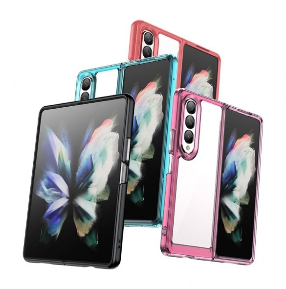 Outer Space Fodral för Samsung Galaxy Z Fold 3 skal med en flexibel ram blå