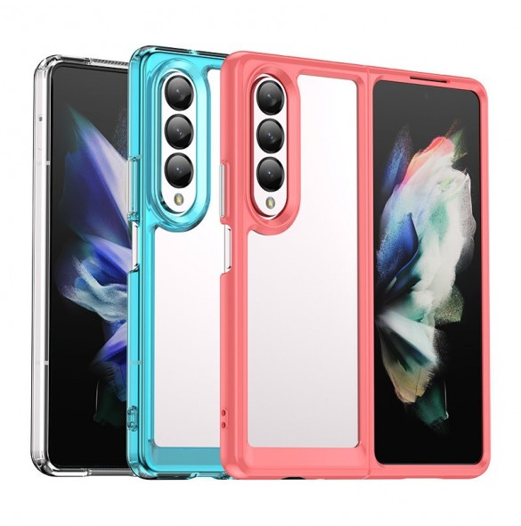 Outer Space Fodral för Samsung Galaxy Z Fold 3 skal med en flexibel ram blå