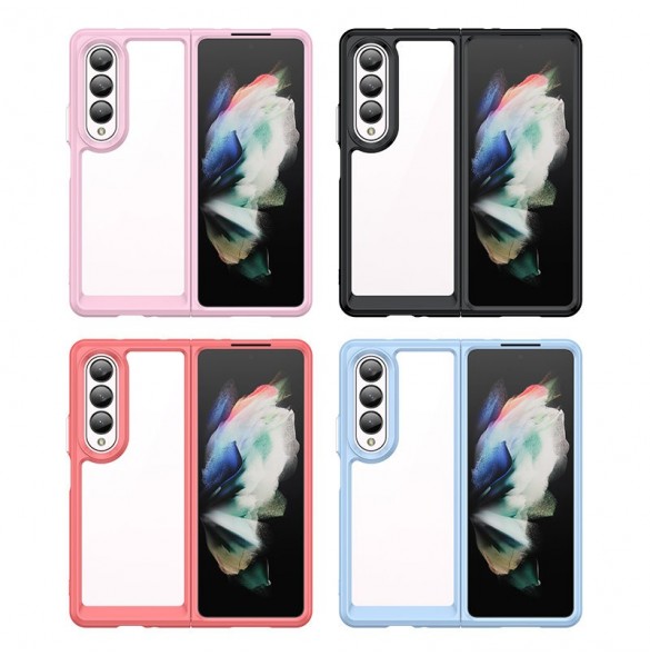 Outer Space Fodral för Samsung Galaxy Z Fold 3 skal med en flexibel ram blå