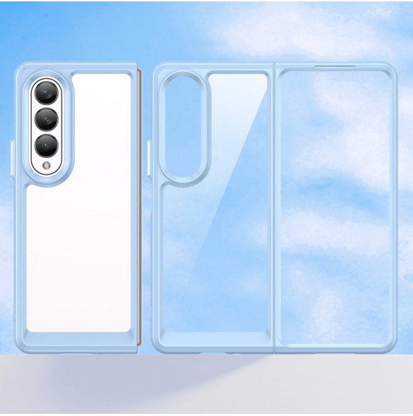 Outer Space Fodral för Samsung Galaxy Z Fold 3 skal med en flexibel ram blå