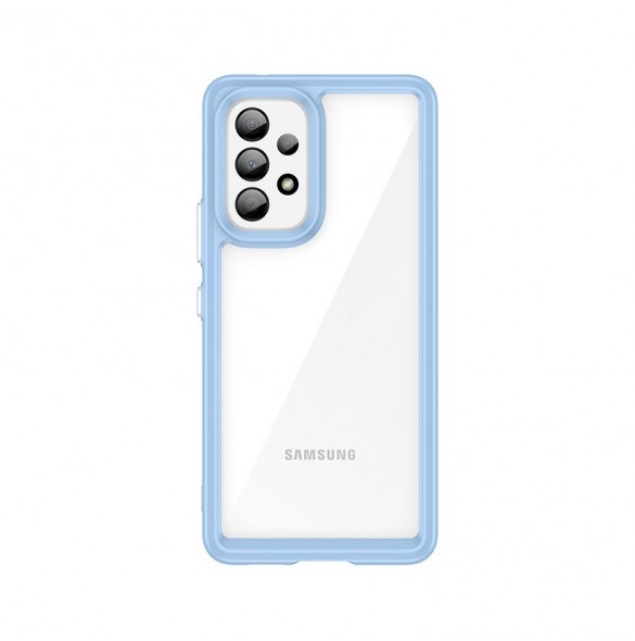 Outer Space Fodral för Samsung Galaxy A53 5G skal med en flexibel ram blå