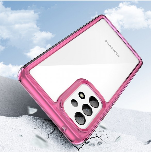 Outer Space Fodral för Samsung Galaxy A53 5G skal med en flexibel ram rosa