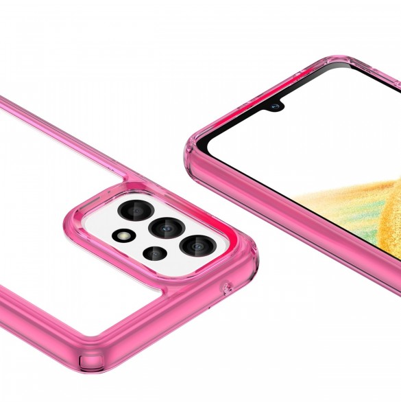 Outer Space Fodral för Samsung Galaxy A33 5G skal med en flexibel ram rosa