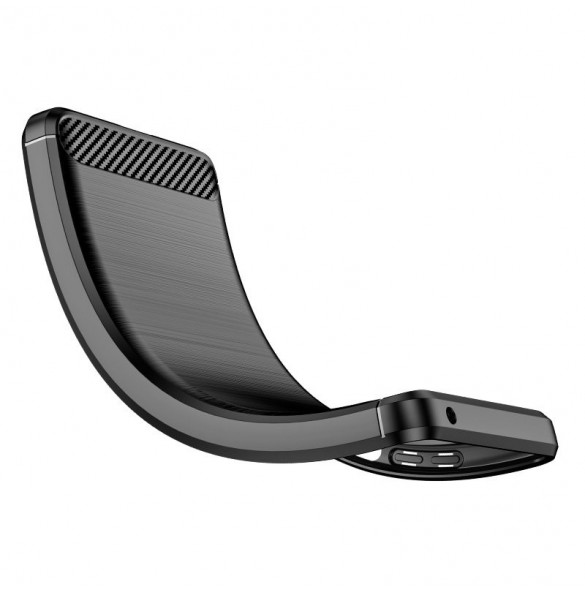 Carbon Case för Xiaomi Poco F4 5G flexibel silikon kolfodral svart