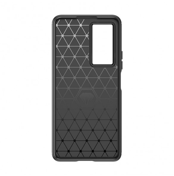 Carbon Case för Xiaomi Poco F4 5G flexibel silikon kolfodral svart