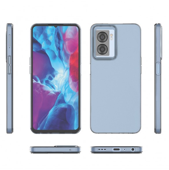 Ultra Clear 0,5 mm fodral för Oppo A57 5G / A57 / A77 5G / A77 / K10 5G, Realme V23 5G / Narzo 50 5G / Q5i 5G Tunn Cover Tran