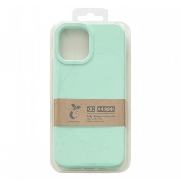 Eco Case fodral för iPhone 14 Pro silikonnedbrytbart skal mintgrönt