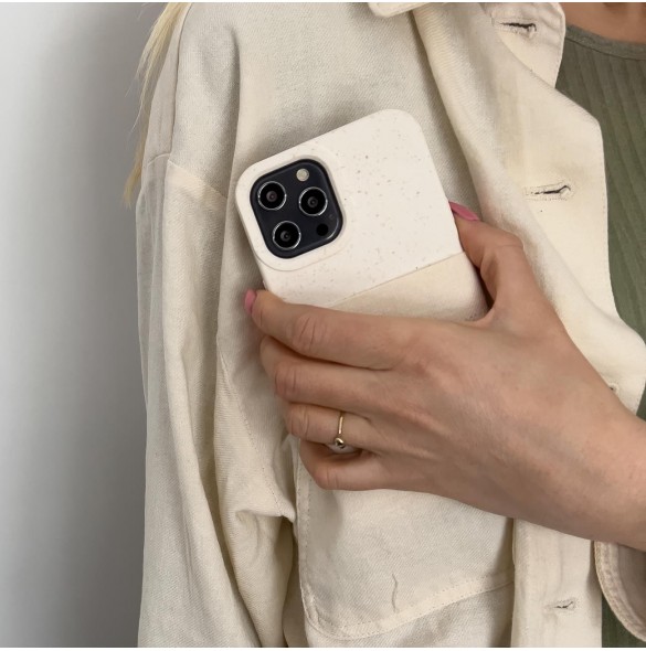 Eco Case fodral för iPhone 14 Pro silikonnedbrytbart skal mintgrönt