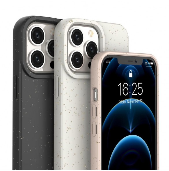 Eco Case fodral för iPhone 14 Pro Max silikonnedbrytbart skal marinblått