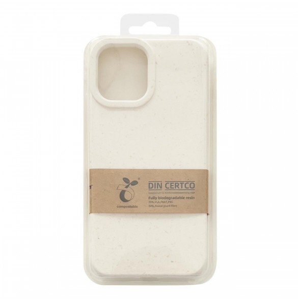Eco Case fodral till iPhone 14 Pro Max silikonnedbrytbart skal vitt