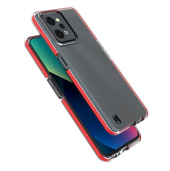 Spring Case fodral för Realme C31 silikonöverdrag med ram svart