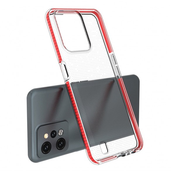 Spring Case för Realme C31 silikonfodral med en ram ljusrosa